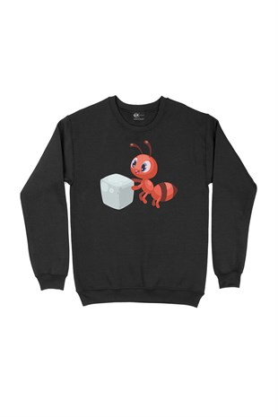 Şeker Karınca Siyah Sweatshirt
