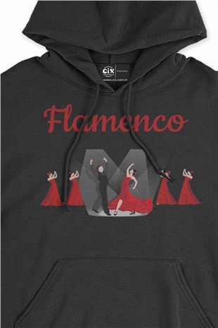 Sevilya Flemenko Dans Siyah Sweatshirt Hoodie