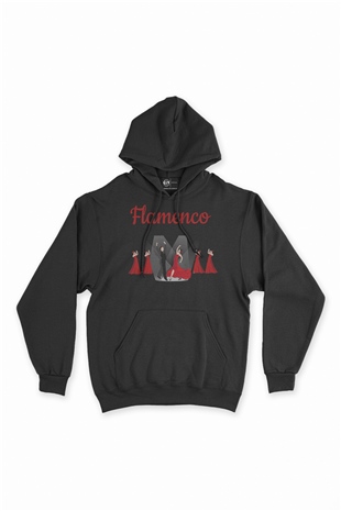 Sevilya Flemenko Dans Siyah Sweatshirt Hoodie