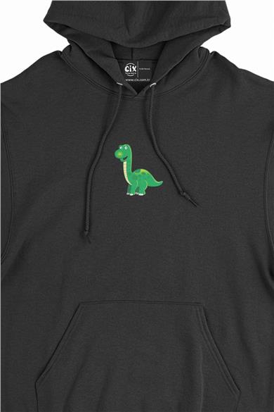 Sevimli Dinozor Minimal Kapşonlu Sweatshirt Hoodie