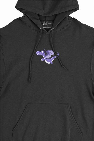 Sevimli Ejderha Minimal Kapşonlu Sweatshirt Hoodie