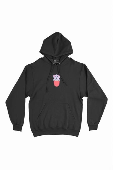 Sevimli Koala Minimal Kapşonlu Sweatshirt Hoodie