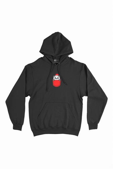 Sevimli Panda Minimal Kapşonlu Sweatshirt Hoodie