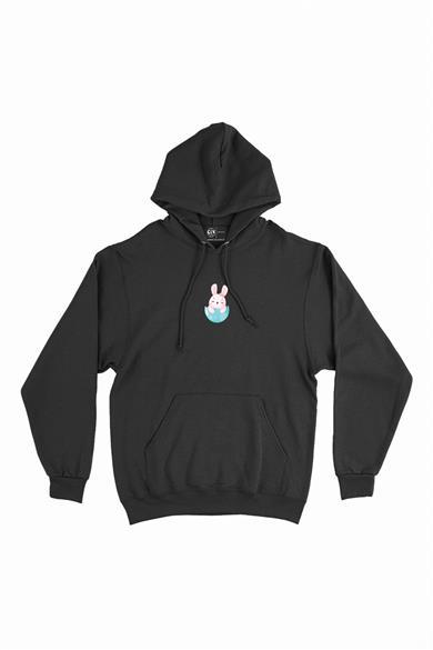 Sevimli Tavşan Minimal Kapşonlu Sweatshirt Hoodie