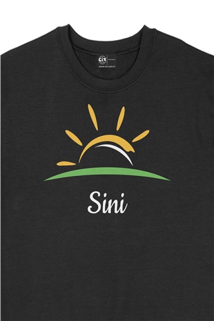 Sini Hindistan Güneş Logolu Siyah Sweatshirt
