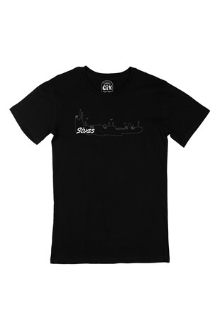 Sivas Çizimli Siyah Tişört