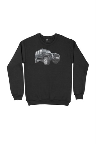 Siyah Spor Jip Siyah Sweatshirt