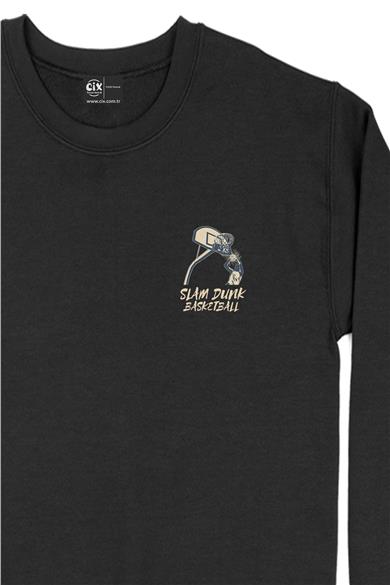 Slam Dunk Basket Cep Tasarım Baskılı Sweatshirt
