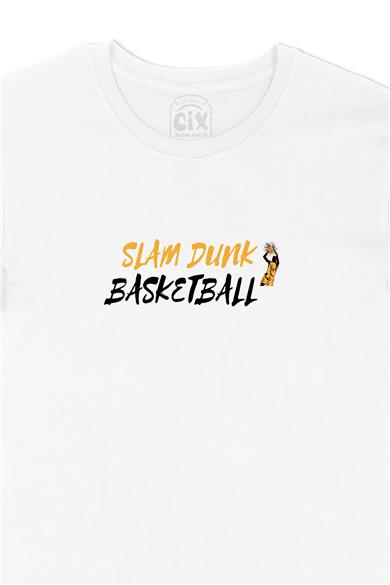 Slam Dunk Basketbol Beyaz Tişört