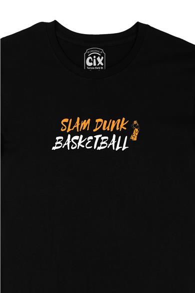 Slam Dunk Basketbol Siyah Tişört