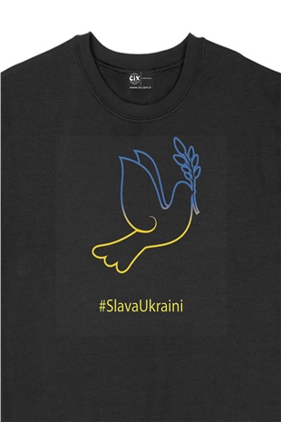 Slava Ukraini Logo Siyah Sweatshirt