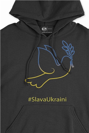 Slava Ukraini Logo Siyah Sweatshirt Hoodie