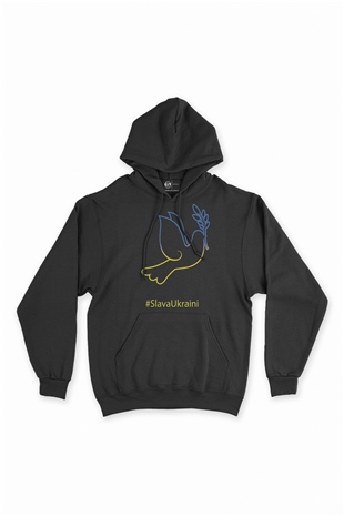 Slava Ukraini Logo Siyah Sweatshirt Hoodie