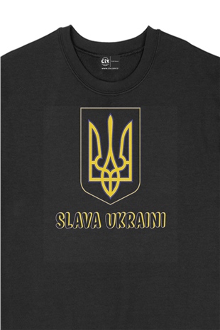 Slava Ukraini Peace Siyah Sweatshirt