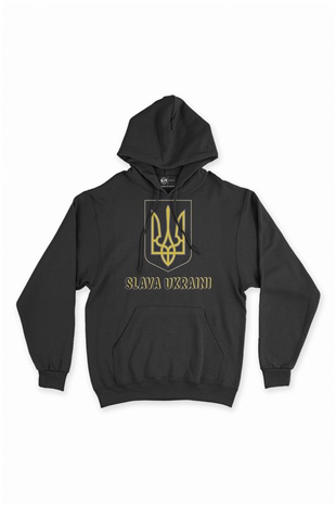 Slava Ukraini Peace Siyah Sweatshirt Hoodie