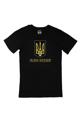 Slava Ukraini Peace Siyah Tişört