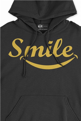 Smile Gülümse Siyah Sweatshirt Hoodie