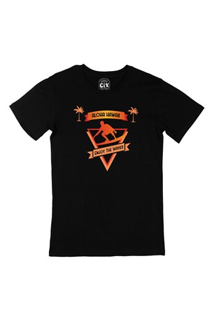 Sörf Aloha Hawaii Siyah Tişört