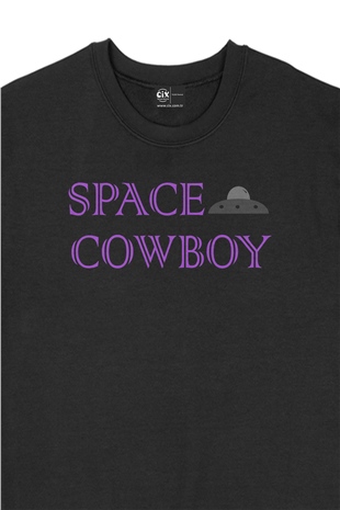 Space Cowboy Elon Musk Siyah Sweatshirt