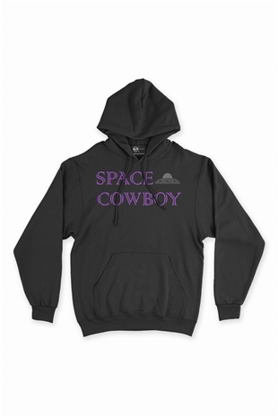 Space Cowboy Elon Musk Siyah Sweatshirt Hoodie