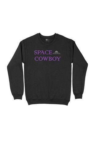 Space Cowboy Elon Musk Siyah Sweatshirt