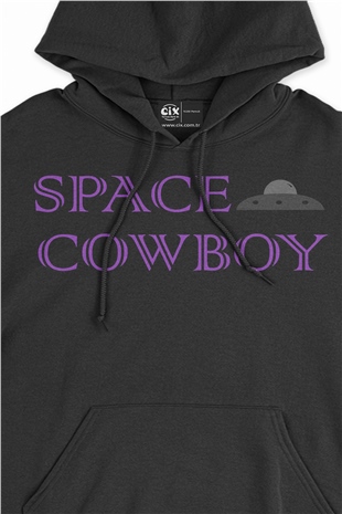 Space Cowboy Elon Musk Siyah Sweatshirt Hoodie