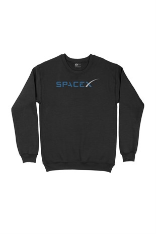 Spacex Siyah Sweatshirt