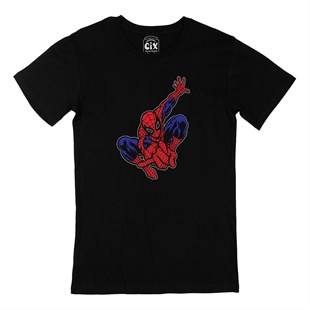 Spiderman Siyah Tişört