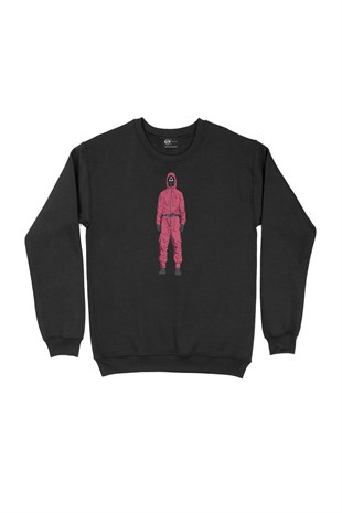 Squid Game Asker Siyah Sweatshirt 