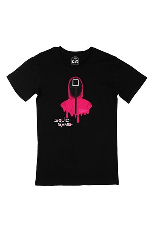 Squid Game Yazılı Yönetici Siyah Tişört