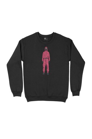 Squid Game Yönetici Siyah Sweatshirt 