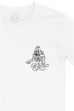 Star Wars Vader Cep Logo Tasarımlı Beyaz Tişört