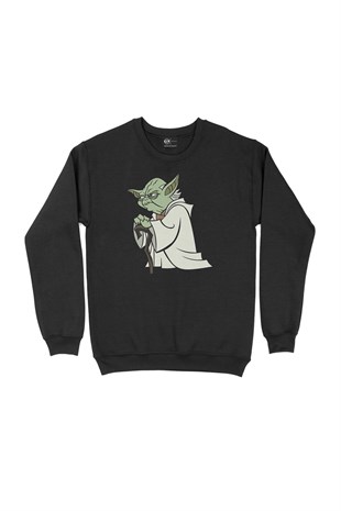 Star Wars Yoda Siyah Sweatshirt