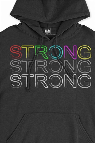 Strong Güçlü Siyah Sweatshirt Hoodie