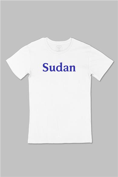 Sudan Büyük Baskılı Beyaz Tişört
