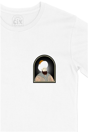 Sultan Beyazıt Cep Logo Tasarımlı Beyaz Tişört