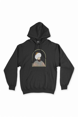 Sultan Beyazıt Siyah Kapşonlu Sweatshirt Hoodie