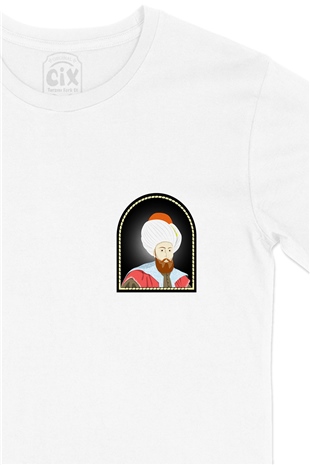 Sultan Murat Cep Logo Tasarımlı Beyaz Tişört