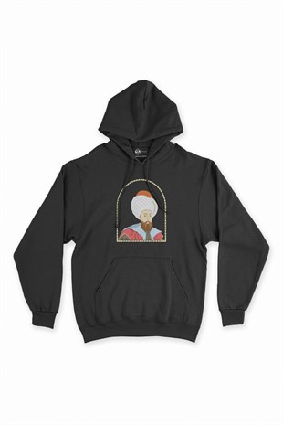 Sultan Murat Siyah Kapşonlu Sweatshirt Hoodie