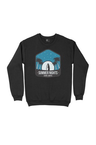 Summer Nights Siyah Sweatshirt