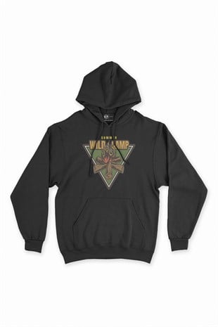 Summer Wild Camp Siyah Kapşonlu Sweatshirt Hoodie