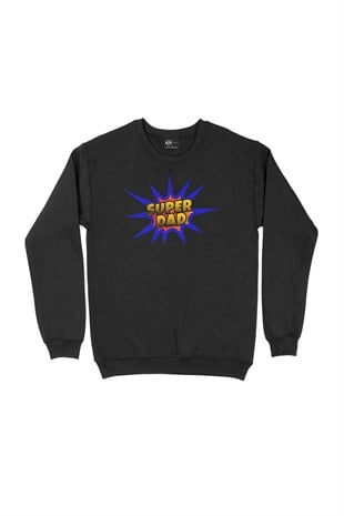 Süper Baba Siyah Sweatshirt