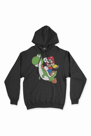 Süper Mario Ejderha Kapşonlu Sweatshirt Hoodie