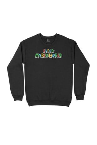 Super Mario World Siyah Sweatshirt