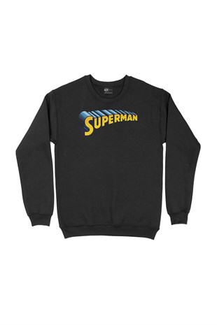 Superman Siyah Sweatshirt
