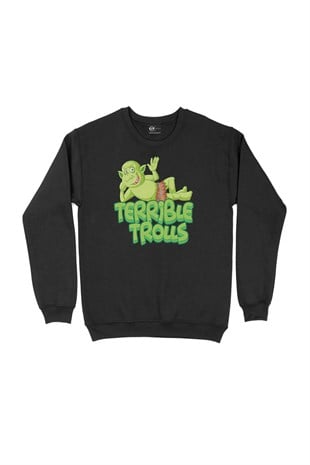 Terrible Trolls Siyah Sweatshirt