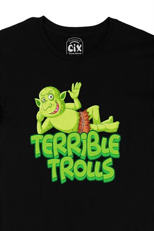 Terrible Trolls Siyah Tişört