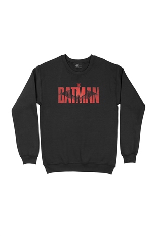 The Batman Baskılı Siyah Sweatshirt