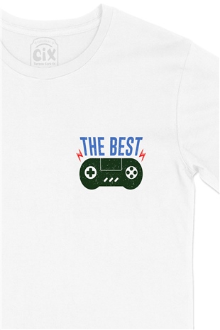 The Best Cep Logo Tasarımlı Beyaz Tişört