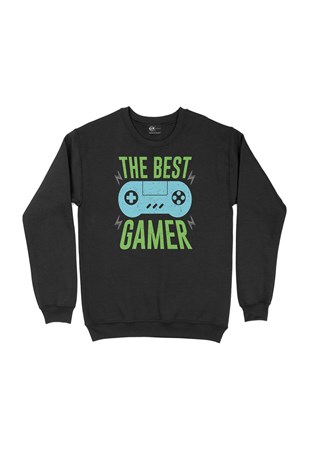 The Best Gamer Siyah Sweatshirt